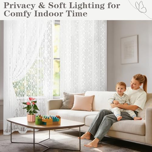 ASPMIZ White Blackout Curtains for Bedroom Double Layer Curtains 52x84 - Image 6