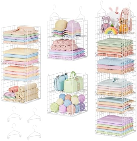Yuyetuyo 6 Tier Raised-Height Hanging Closet Organizer, Stackable Sweater by Yuyetuyo