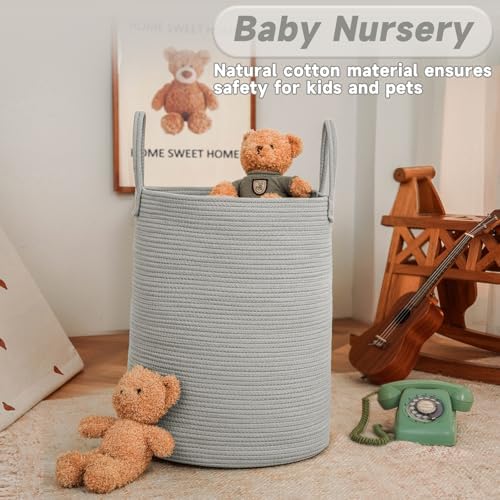 JMvicyroam 80L Cotton Rope Laundry Basket Hamper - Image 2
