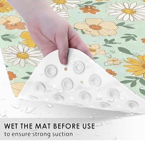 Bathtub Shower Mat 40X16 Inch, for Toddler, Floral Boho - Image 5