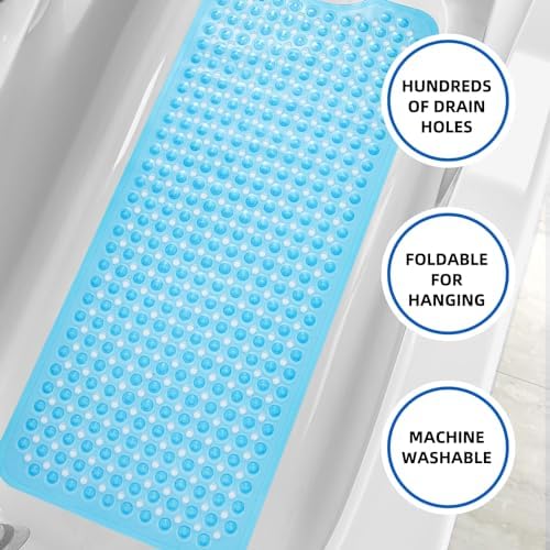 MOONFLY Shower and Bathtub Mat, 40x16 Inches - Image 5