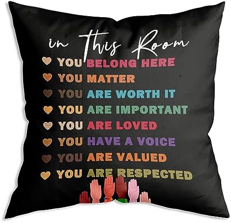 Boho classroom decor In This Room Throw Pillow Cover 18x18，Inspirational by ZNGFON