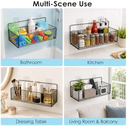 2 Pack Bath Toy Storage Organizer, Large Rustproof Metal Mesh Baskets - Image 6