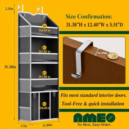 Over the Door Organizer, Compact Hanging Storage - Image 2
