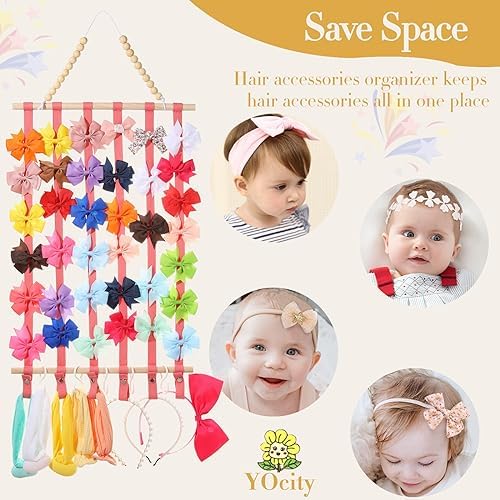 YOcity Bow Holder for Girls Hair Bows Baby Headband Holder - Image 6