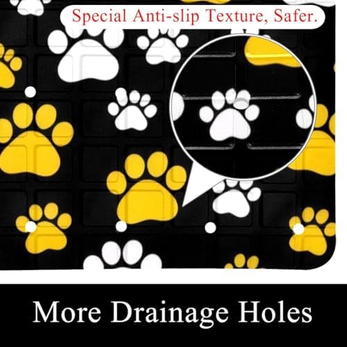 Bath Tub Shower Mat, Washable Bathtub Floor Mats, Suction Cups and Drain Holes - Image 2