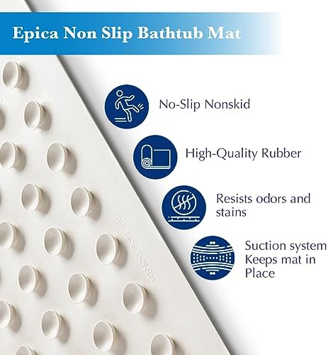 Epica Bathtub Mat Non Slip, Rubber Bath Mat - Image 2