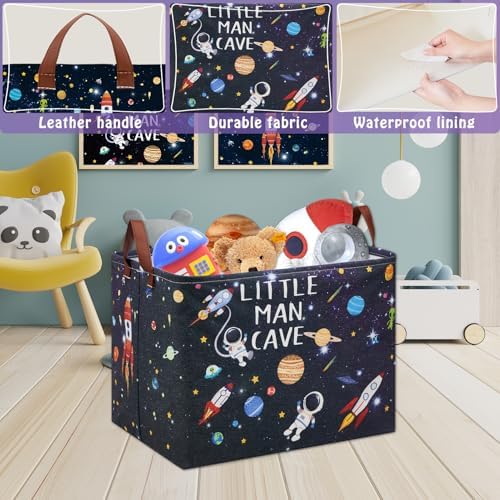 Astronaut Rockets Nursery Laundry Hamper, Space Storage Basket - Image 4