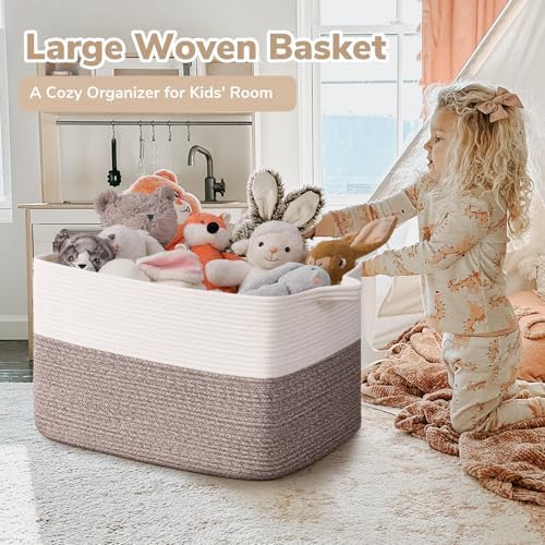 Goodpick Large Woven Rope Blanket Basket - Image 2