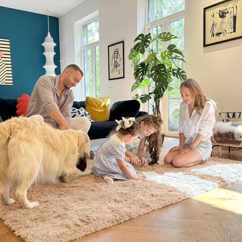 OLANLY 3x4 Machine Washable Accent Rug, Soft Fluffy Shaggy Area Rug - Image 6