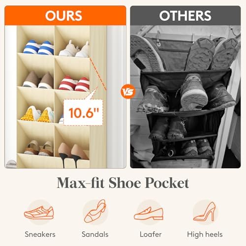 Lifewit 8 Tier Over the Door Shoe Organizer - Image 3