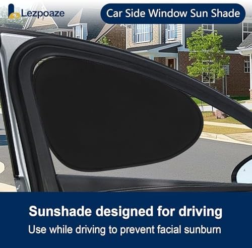 2-Pack Car Side Window Sun Shade | Black Gel Electrostatic UV Protection - Image 2