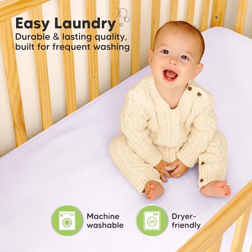 2pk Waterproof Crib Mattress Protector Cover Fitted 52x28 - Image 6