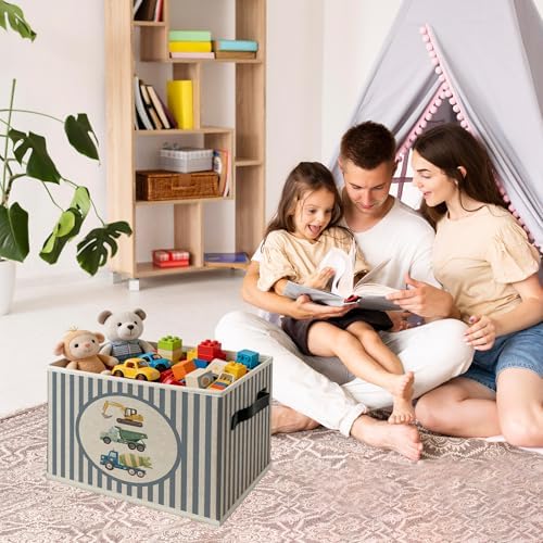 Construction Boy Nursery Foldable Storage Bins Box - Image 3