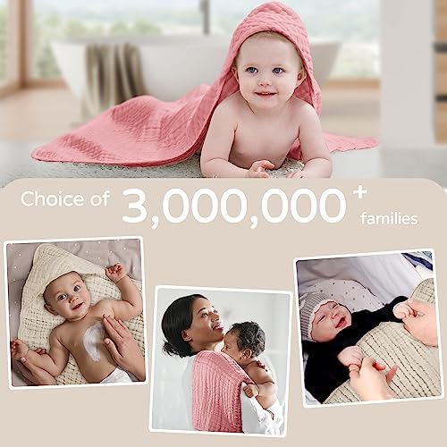 Yoofoss Hooded Baby Bath Towels 2 Pack 100% Muslin Organic Cotton - Image 6