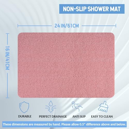Hargiis Non-Slip Bathtub Mat, 2 Pack Anti Slip Shower Mat, Fast Drying Bathtub - Image 2