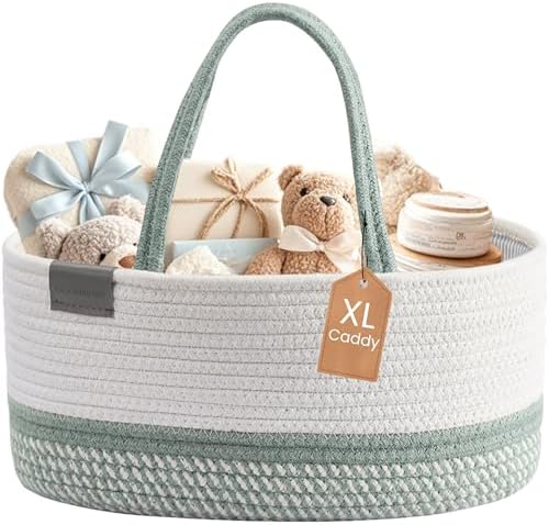 DECOMOMO XL Baby Caddy Organizer, Extra Large Diaper Caddy Basket by DECOMOMO