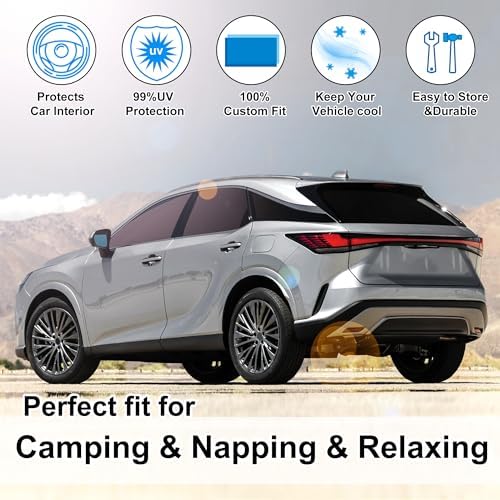 TINGLU Window Shades for Lexus RX 2023-2025 2026 Accessories Car Side Full - Image 6
