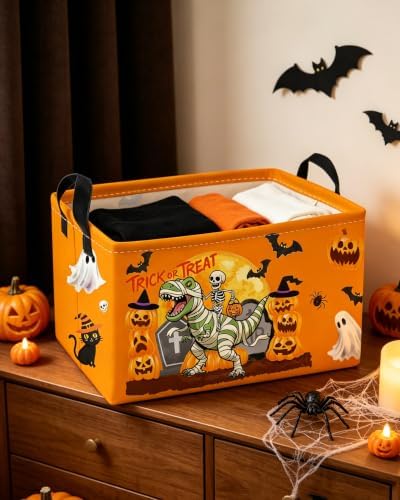 Essme Rectangular Dinosaur Halloween Baskets, Kids Storage Box, Cute Basket - Image 3