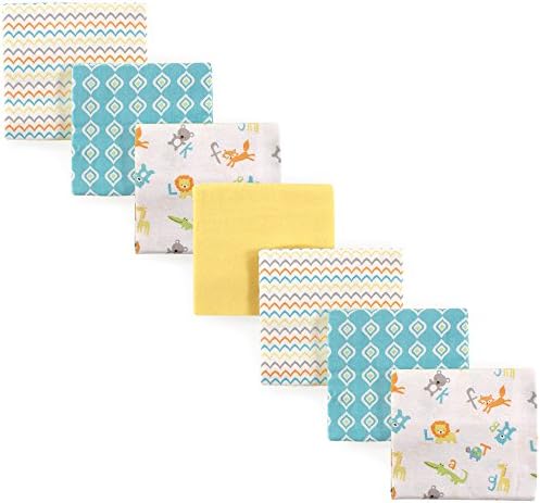 Luvable Friends Unisex Baby Cotton Flannel Receiving Blankets, Abc 7-Pack by Luvable+Friends