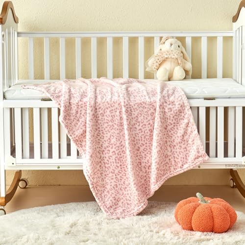 Yurhap Leopard Print Baby Blanket Fleece Baby Blankets - Image 5