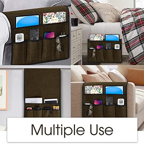Joywell Remote Control Holder Armchair Caddy Armrest Organizer Dark Chocolate - Image 5