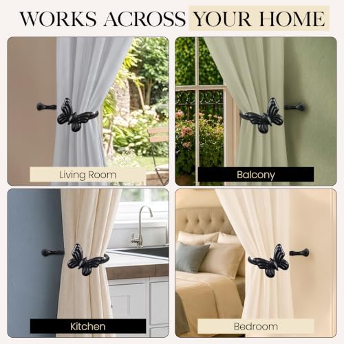 RTZEN Metal Curtain Tiebacks, Drapery Holders - Image 5