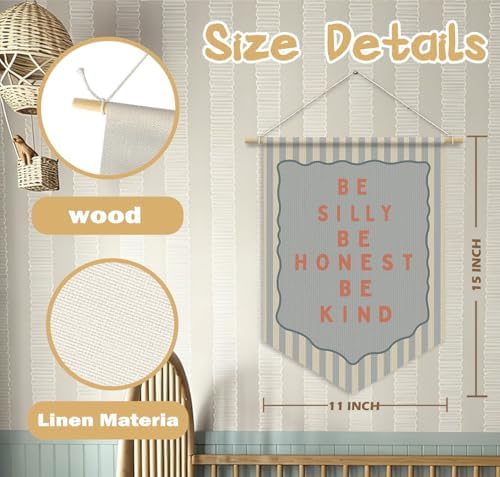Boys Nursery Room Wall Decor, Be Silly Be Honest Kind Decor - Image 7