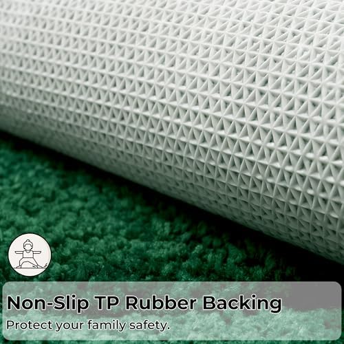 GRANNY SAYS Dark Green Bathroom Rugs Set 2 Piece, Non Slip Bath Mats - Image 6