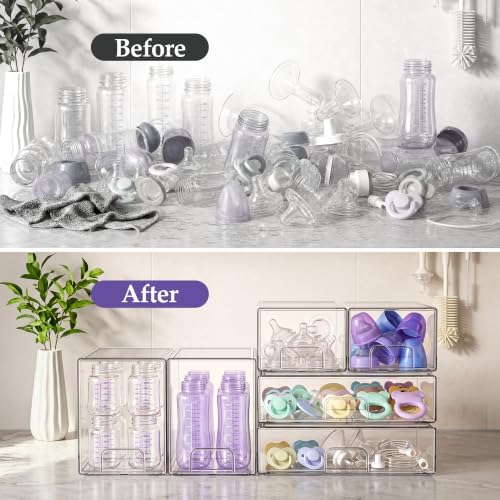 6 Pack Stackable Baby Bottle Organizer Storage - Image 5