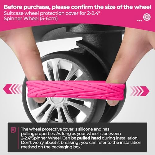 8Pcs Upgrade Luggage Wheel Covers, Travel Accessories - Image 3