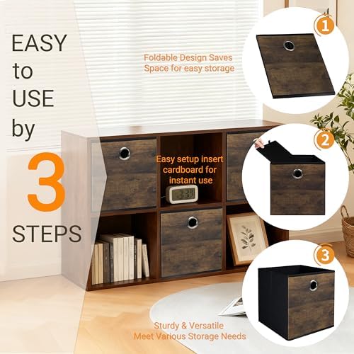 Decorative Thickened Fabric Storage Cube Bins - Image 7