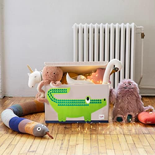 3 Sprouts Large Toy Chest, Lid and Handles, Collapsible Bin - Image 5
