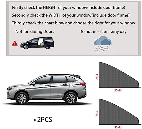 Ziciner Car Window Shade, Heat Block and UV Rays Protection, Breathable Mesh - Image 2