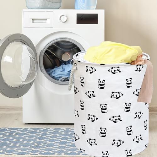 Round Laundry Basket Storage Bins Nursery Hamper Gift Baskets - Image 7