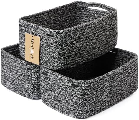 MiniArk Small Storage Baskets for Organizing | Closet Organizer Bins | Shelf by MiniArkStorageBasketsHome