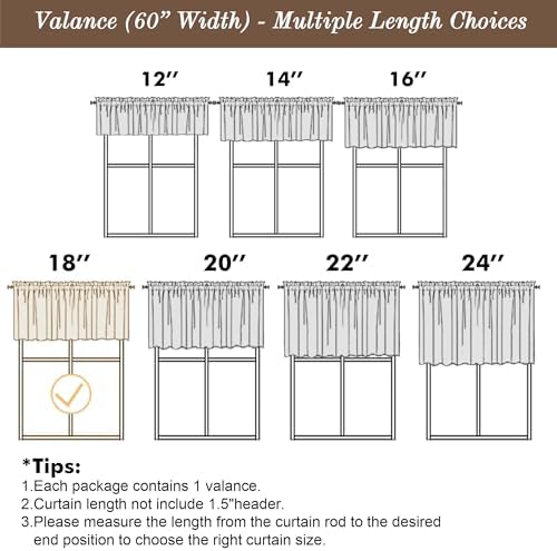 Chyhomenyc Dark Grey Short Curtain Valance - Image 4