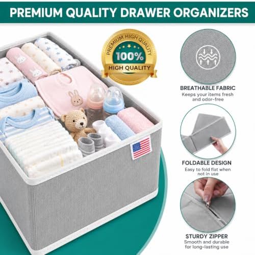 RFAQK 18 Pack Drawer Organizer Clothes-3 Sizes Dresser Organizer - Image 5