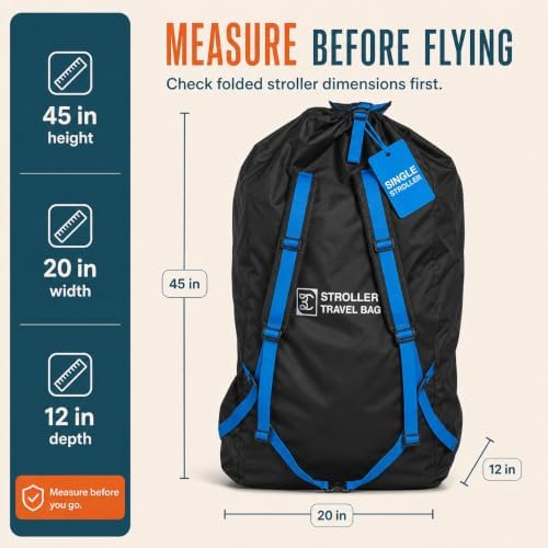 Heavy Duty Single Stroller Gate Check Bag - Image 3