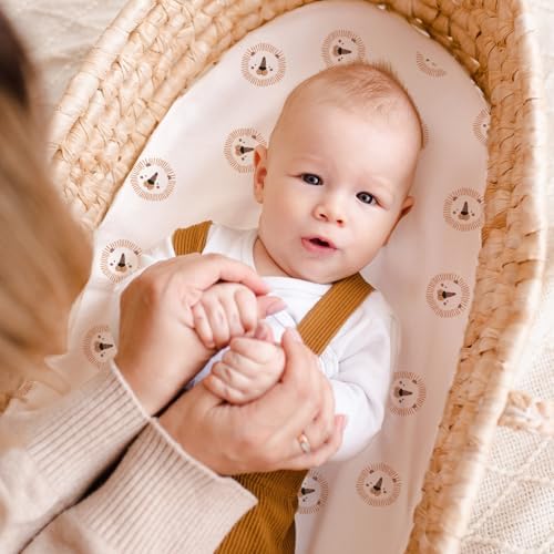 Baby Bassinet Sheets Girl Boy, 3 Pack Fitted Bassinet Sheet - Image 2