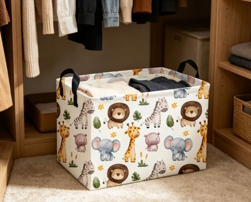 Rectangular Animals Storage Baskets Cute Basket Storage Bin Zoo Room Decor - Image 6