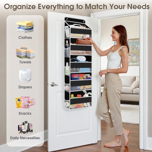 2 Pcs Over The Door Organizer Large Capacity Hanging Storage Room Organizer - Image 6