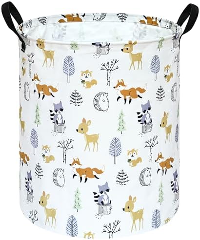 Round Laundry Basket Storage Bins Nursery Hamper Gift Baskets by VAIVUSTO