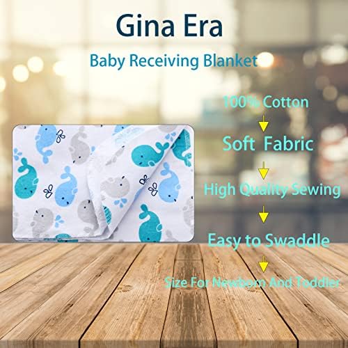 Gina Era Flannel Receiving Blankets, Baby Swaddle Blankets 100% Cotton 4 Pcs - Image 2
