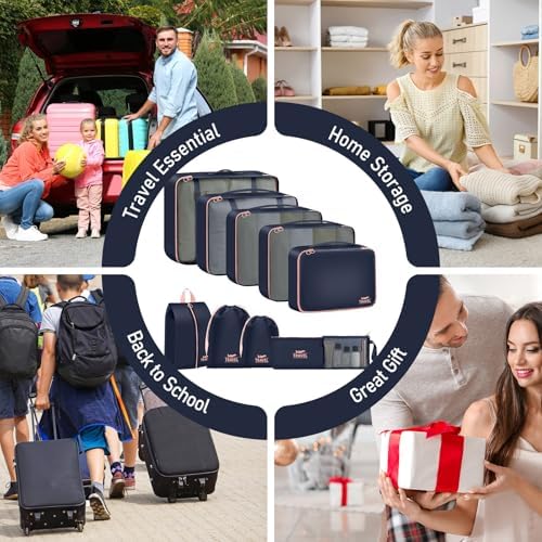 Packing Cubes for Travel 10 Set Luggage Organizer Bags - Image 7