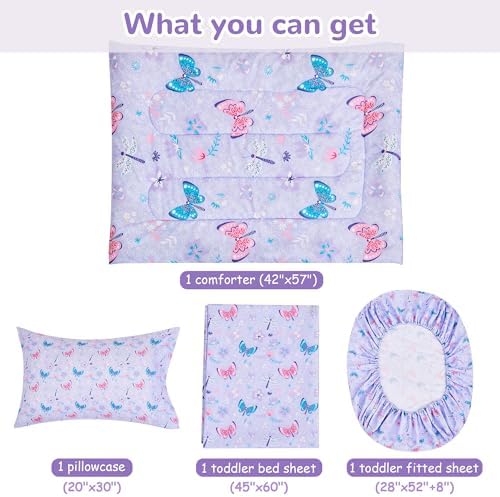 lasoftan Butterfly Toddler Bedding Set - Image 4