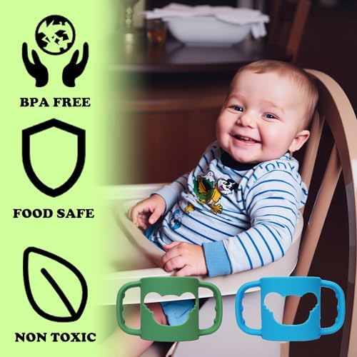 4 Pack Silicone Baby Bottle Handles - Image 5