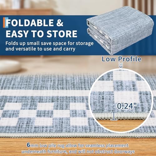 GarveeHome Washable Runner Rug 2x10 Modern Bordered Hallway Runner Rug - Image 4