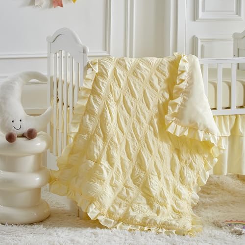 Ruffled Mini Crib Bedding Set Baby Boho Quilted Comforter - Image 2