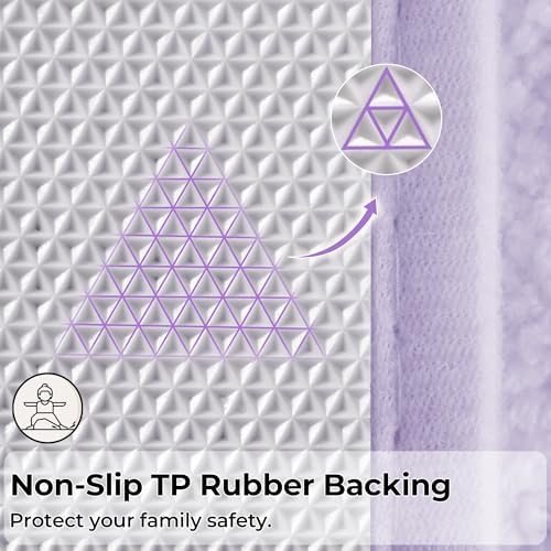 GRANNY SAYS Lilac Bathroom Rugs Set 2 Piece, Soft Microfiber Bath Mats - Image 5